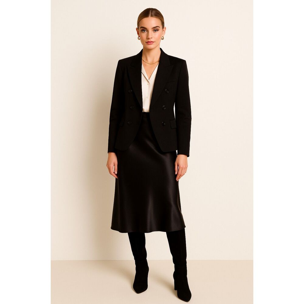 Steve Madden x Revolve Naomi Double Breasted Blazer Black Size M EUC